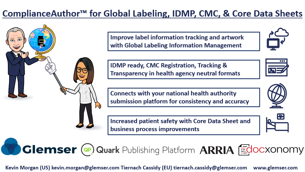ComplianceAuthor for Global Labeling, IDMP, CMC, Core Data Sheets