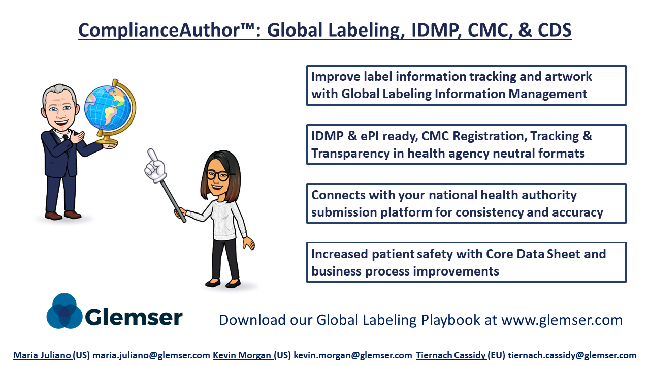 ComplianceAuthor: Global Labeling, IDMP, CMC, & CDS